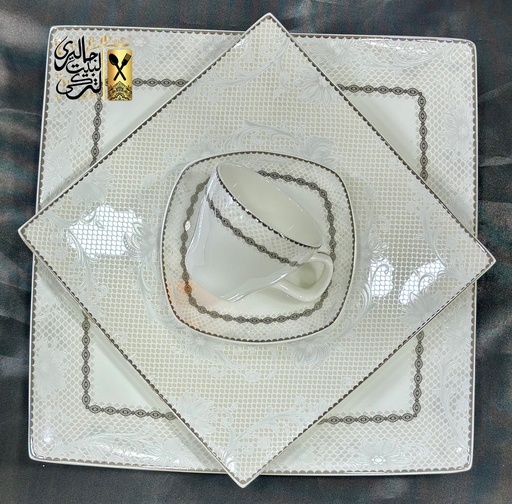 [03001035] طقم سفرة 62 قطعة مربع DEEB